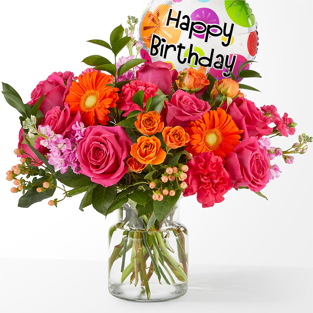 Fiesta Bouquet with Birthday Balloon – SMITH'S, Salt Lake City UT