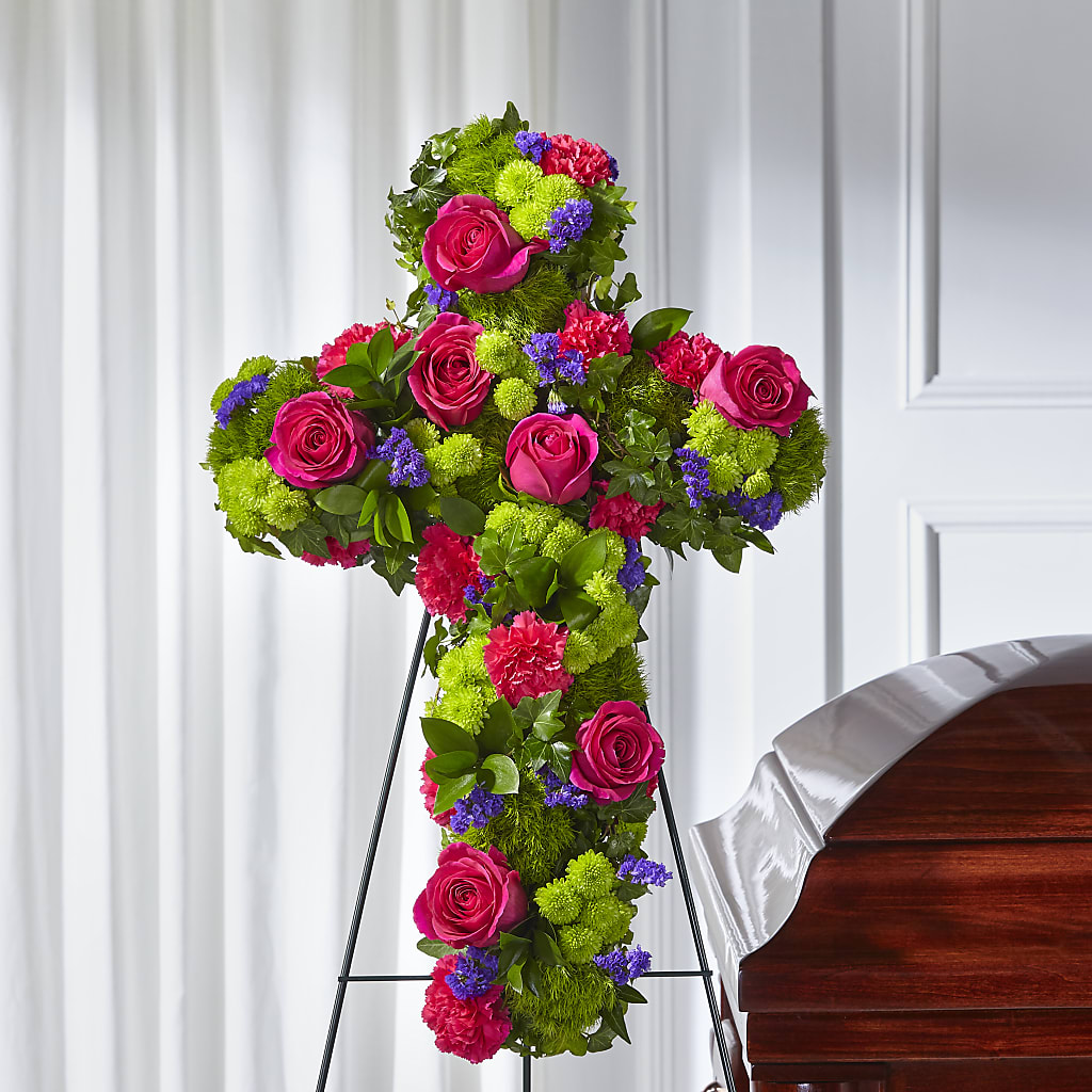 Tribute Rose Floral Cross – SMITH'S, Salt Lake City UT