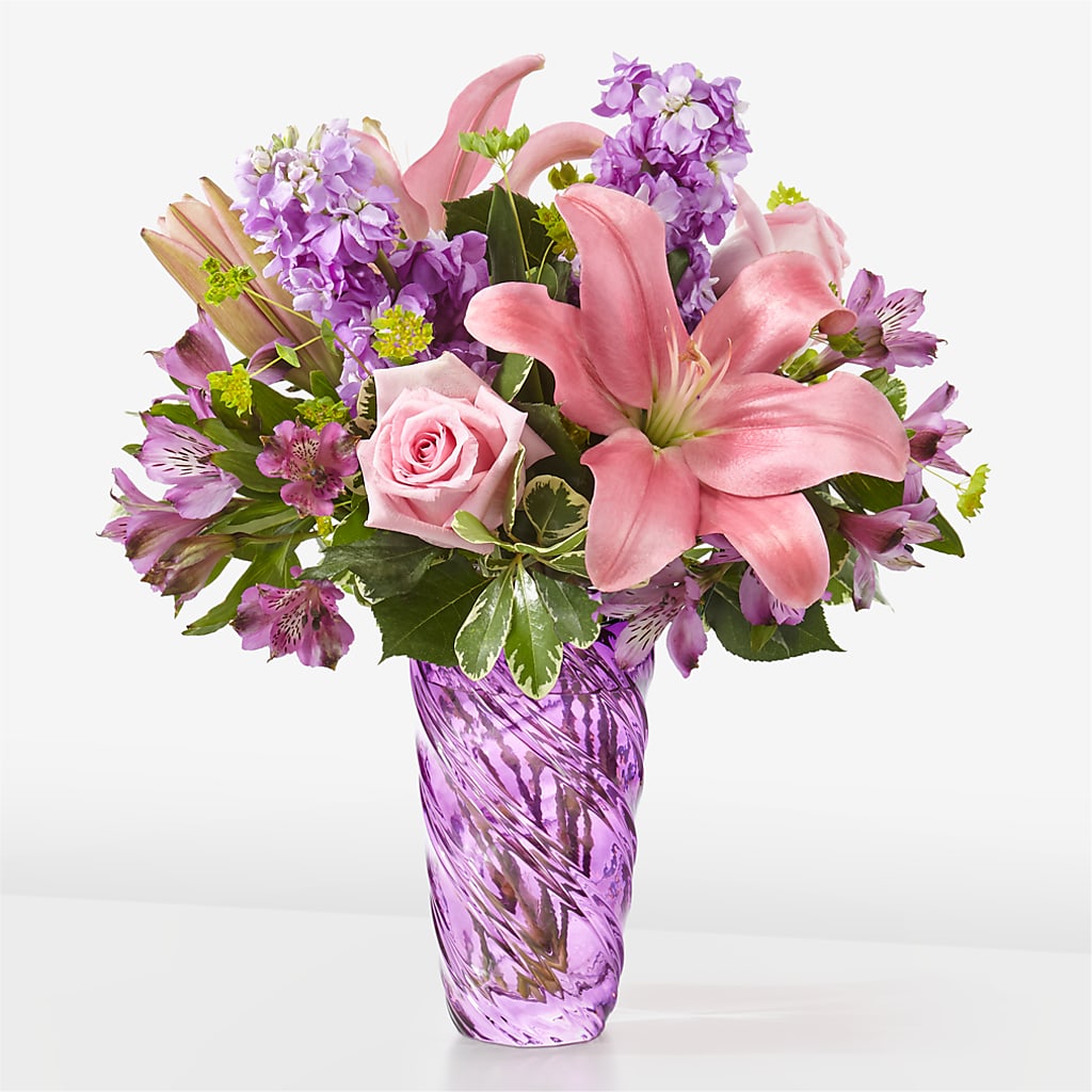 Precious Petals Bouquet with Luxe Swirl Vase – SMITH'S, Salt Lake City UT