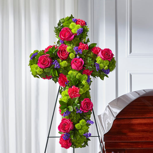 Tribute Rose Floral Cross – SMITH'S, Salt Lake City UT