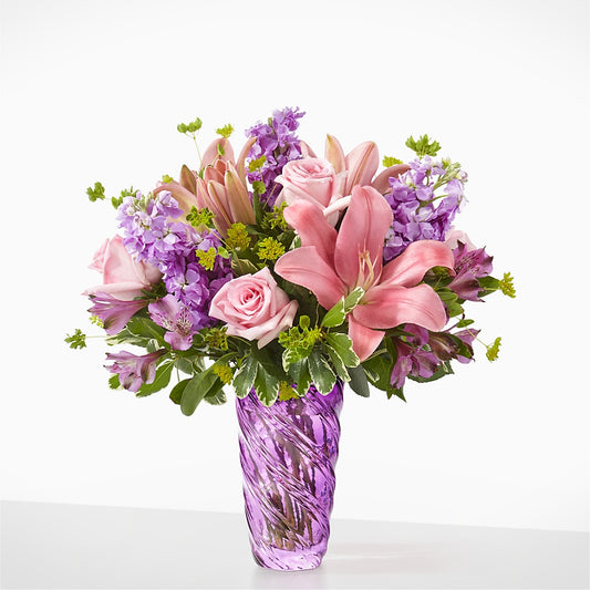 Precious Petals Bouquet with Luxe Swirl Vase – SMITH'S, Salt Lake City UT