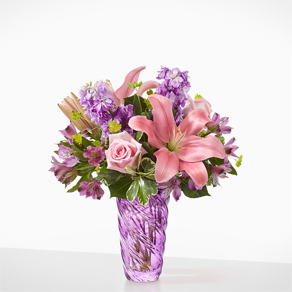 Precious Petals Bouquet with Luxe Swirl Vase – SMITH'S, Salt Lake City UT
