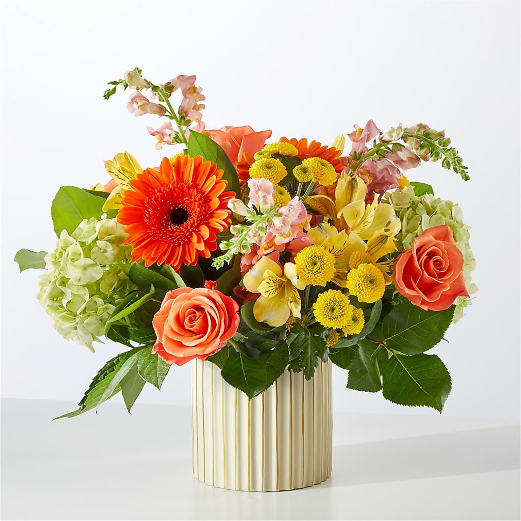 Autumn Sunshine Bouquet with Ivory Vase – SMITH'S, Salt Lake City UT