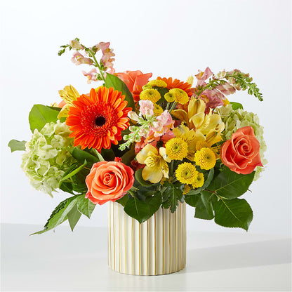 Autumn Sunshine Bouquet with Ivory Vase – SMITH'S, Salt Lake City UT