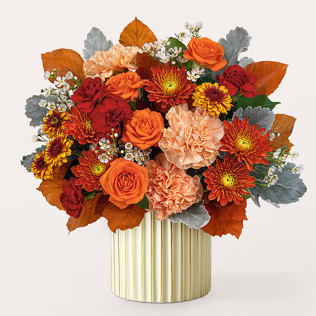 Merlot Bouquet with Ivory Vase – SMITH'S, Salt Lake City UT